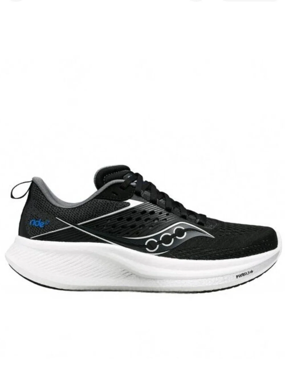 SAUCONY Ride 17 Form Fit Black/White Running Shoes MEN'S SIZE: 12